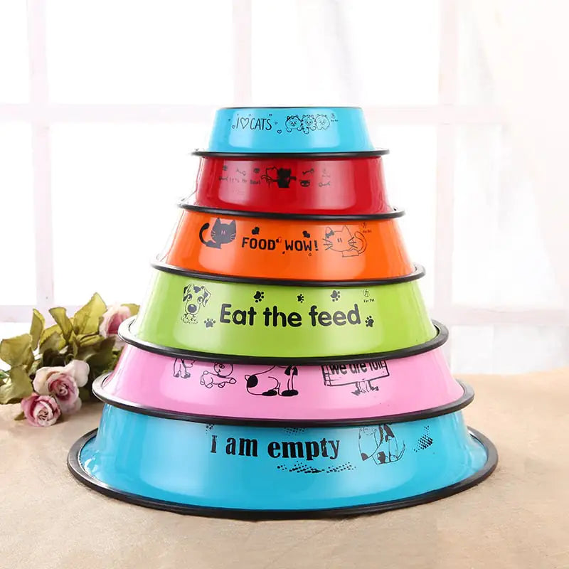 PLATO ACERO INOXIDABLE ANTIDESLIZANTE (6 tamaños)