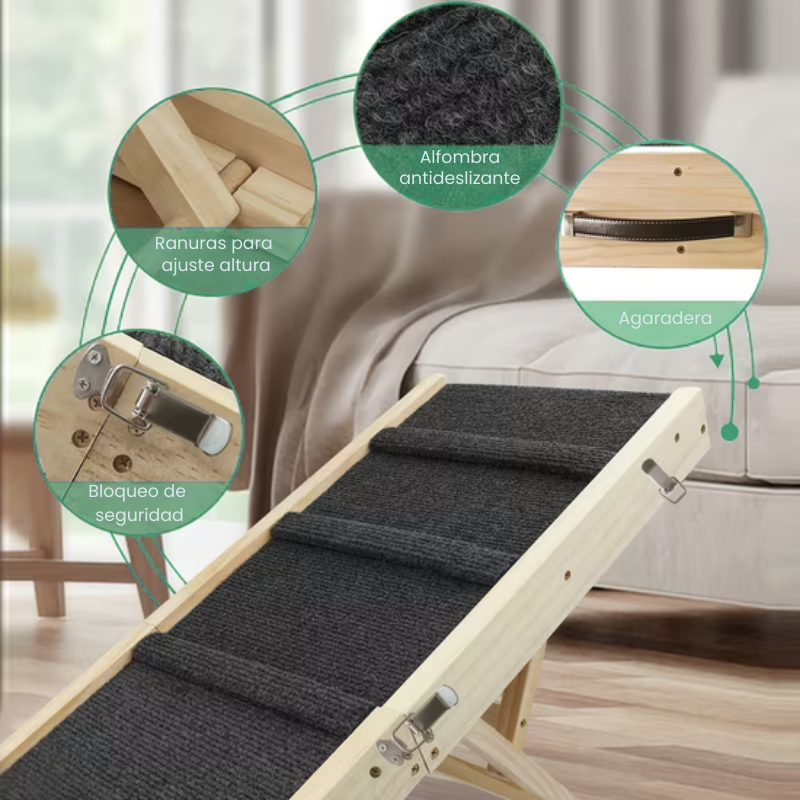 RAMPA AJUSTABLE PARA PERROS