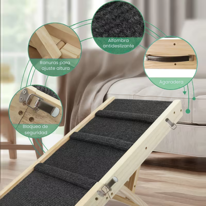 RAMPA AJUSTABLE PARA PERROS